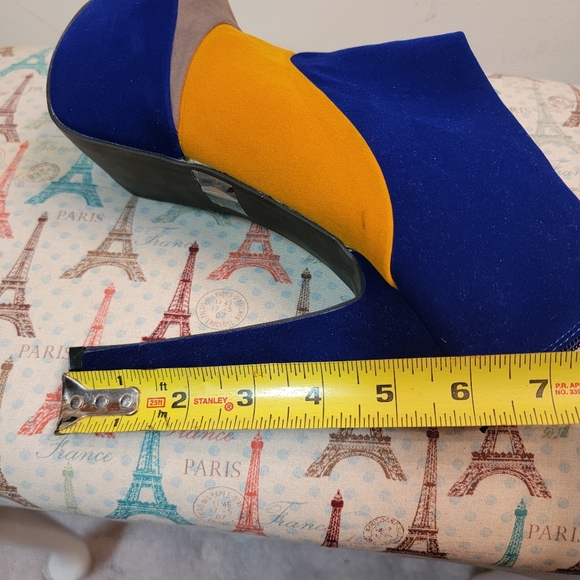 Suede multi colored Heeled booties - Picture 5 of 7